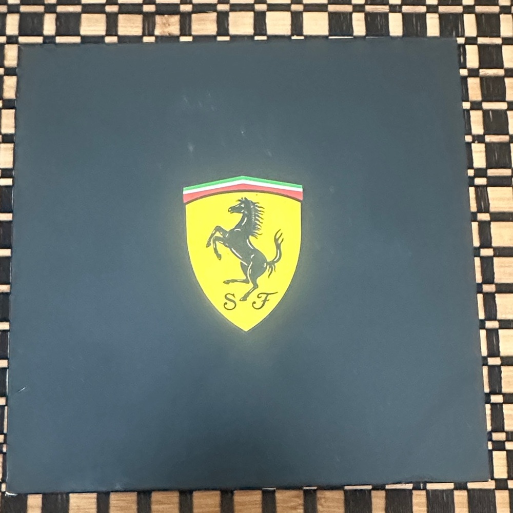 Ferrari Emblem on Black Canvas